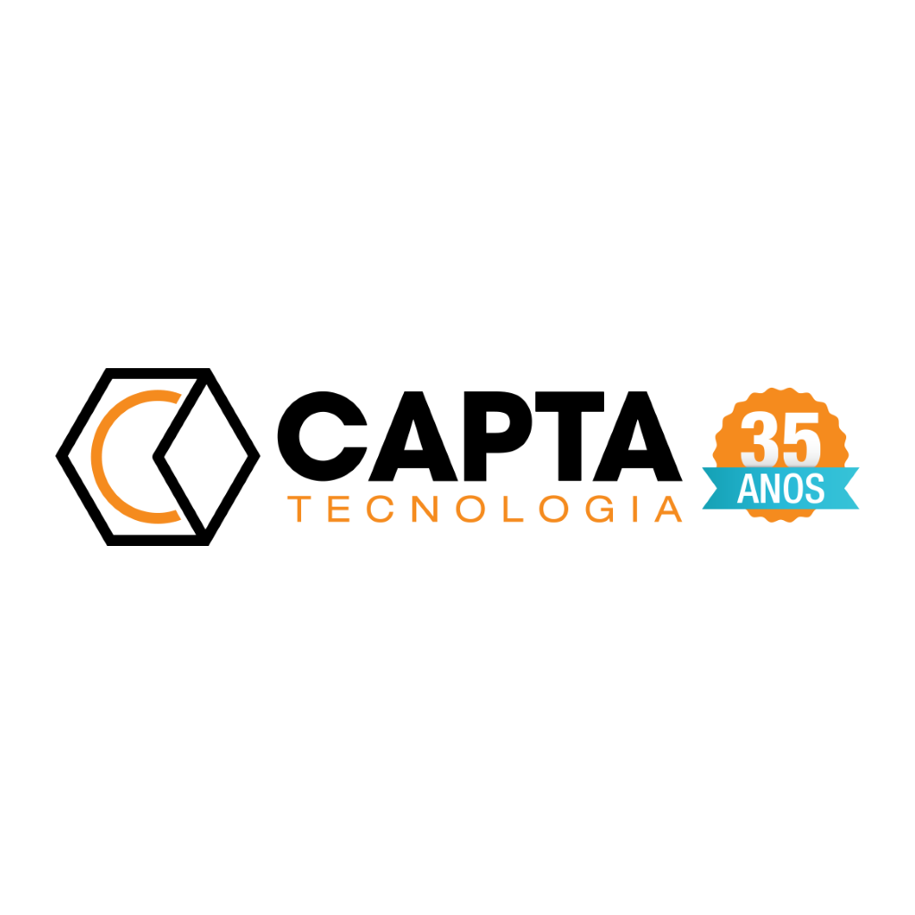Logo da Capta Tecnologia, expositora da feira Tecno Gold 2026, com selo de 35 anos.