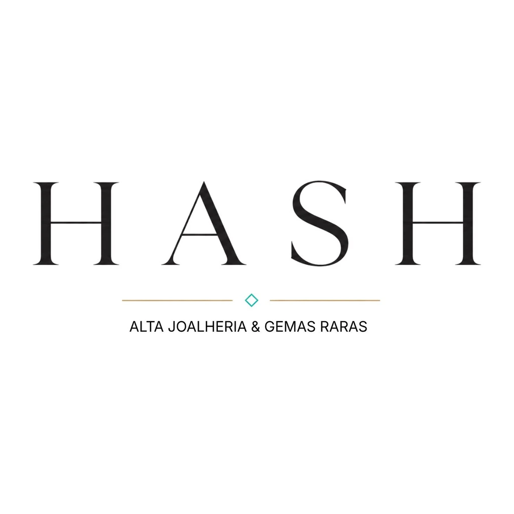Logo da HASH Alta Joalheria, expositora da feira Tecno Gold.